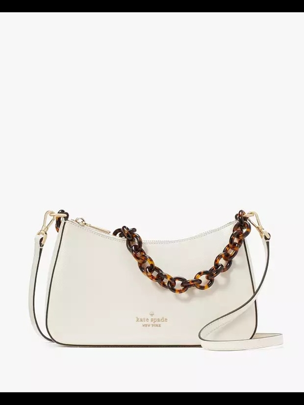 Kate Spade Madison Convertible Crossbody + Irene Sandal Size 7.5B In Meringue - Picture 4 of 11